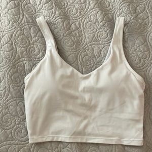 White longline sports bra